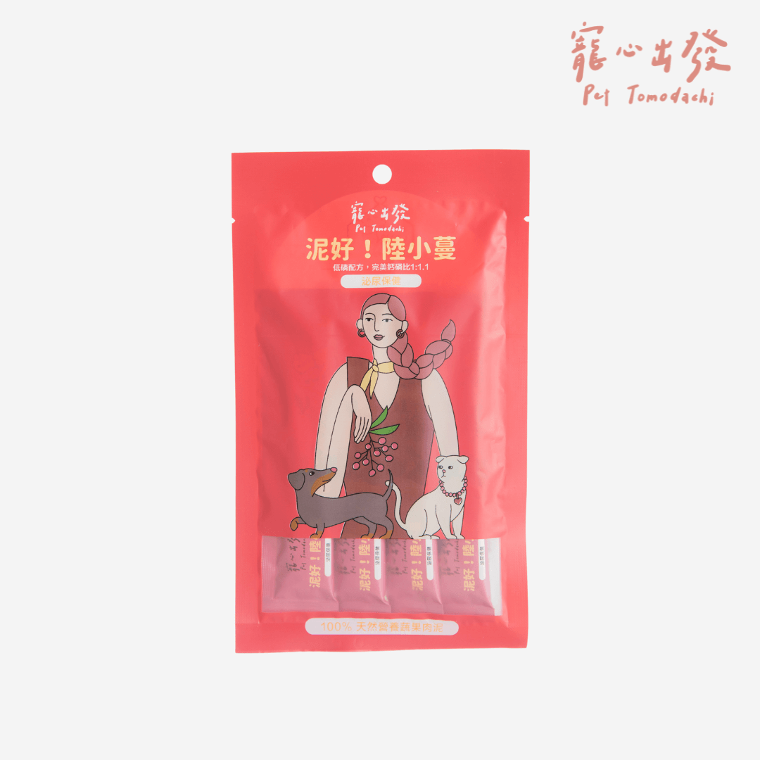 泥好 陸小蔓 泌尿保健【雞胸蔓越莓】低磷頂級蔬果肉泥 18克 x 4